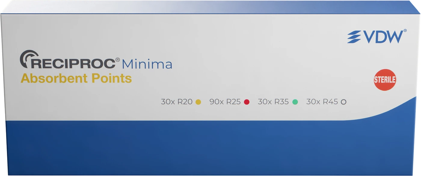 Reciproc® Minima Papierspitzen Sortiment 180 Stück Größe (30 x R20, 90 x R25, 30 x R35, 30 x R45)