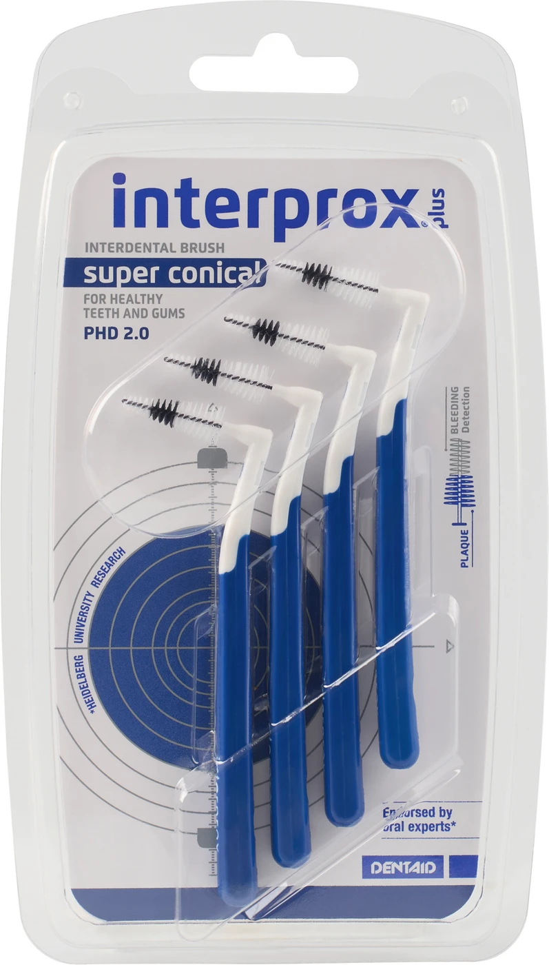 interprox® plus Packung 4 Stück dunkelblau, Ø 2 mm, plus super conical interprox® plus Packung 4 Stück dunkelblau, Ø 2 mm, plus super conical