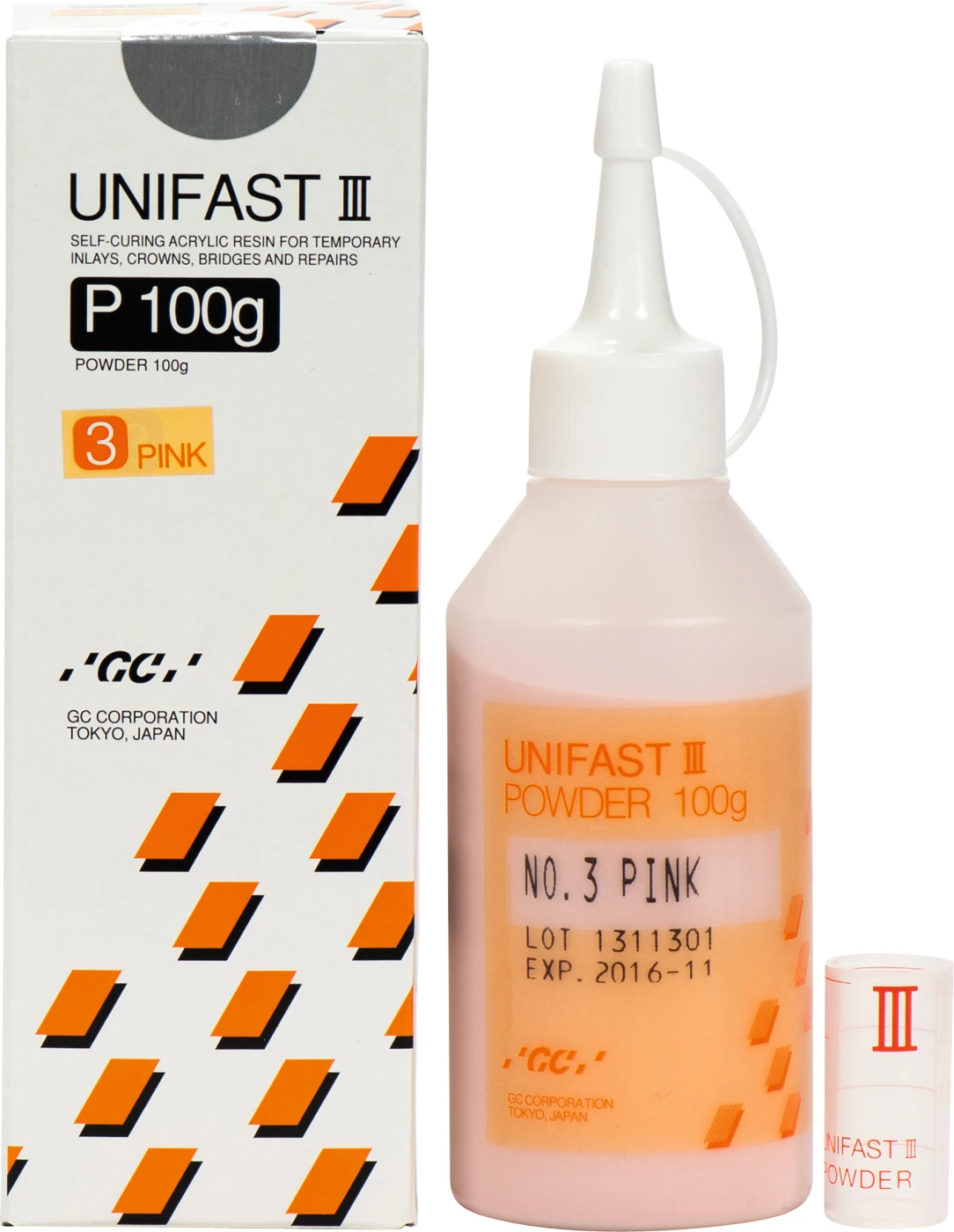 GC UNIFAST III Nachfüllpackung 100 g Pulver N°3 pink