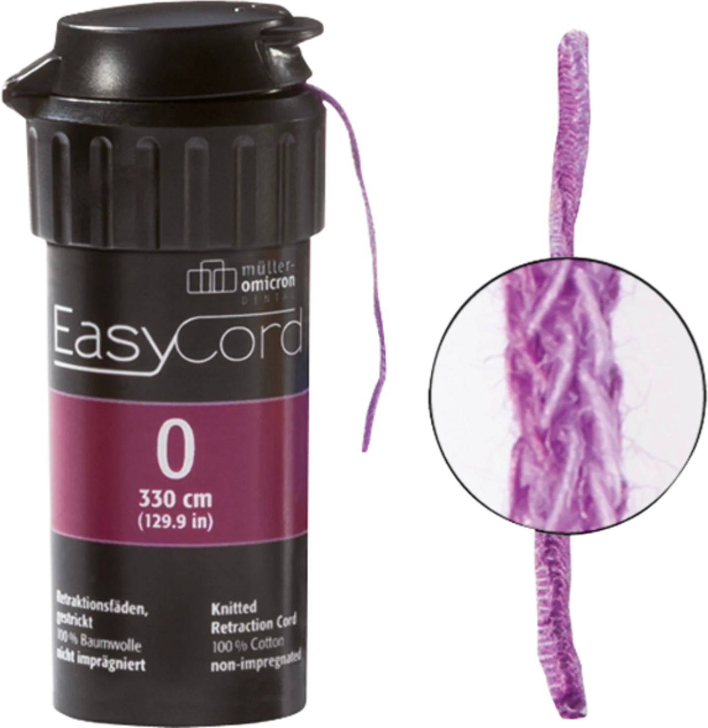 EasyCord 3+1 Aktionspaket beinhaltet 3 x Spender Retraktionsfäden 330 cm, Größe 0, violett