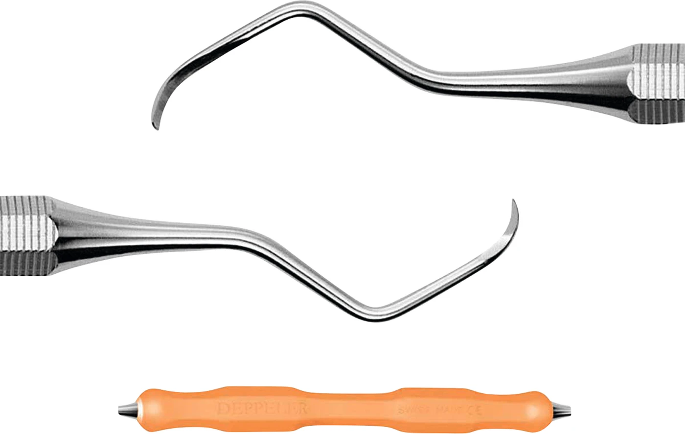 DEPPELER Universalküretten Stück mit CN-Griff orange DEPPELER Universalküretten Stück mit CN-Griff orange