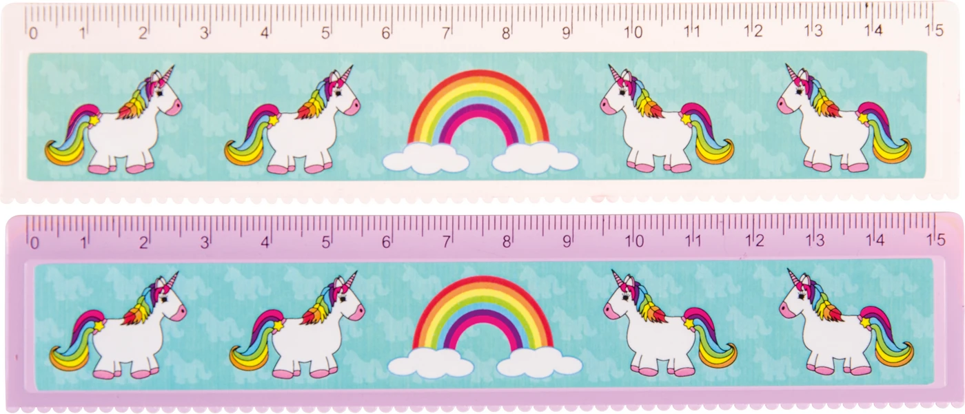 Lineal Einhorn Packung 60 Stück 15 cm