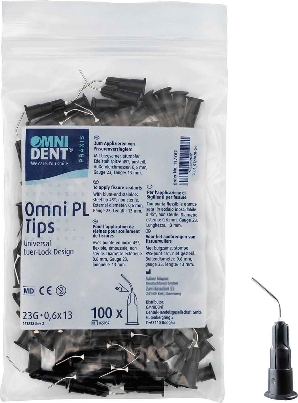 Omni PL Tips Beutel 100 Stück L 13 mm, Ø 0,6 mm, 45°, G23