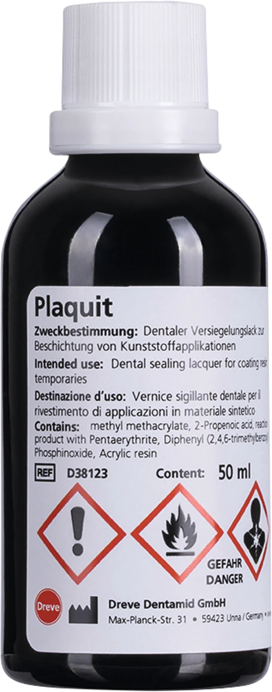 Plaquit Flasche 50 ml Lack mit Pinseleinsatz