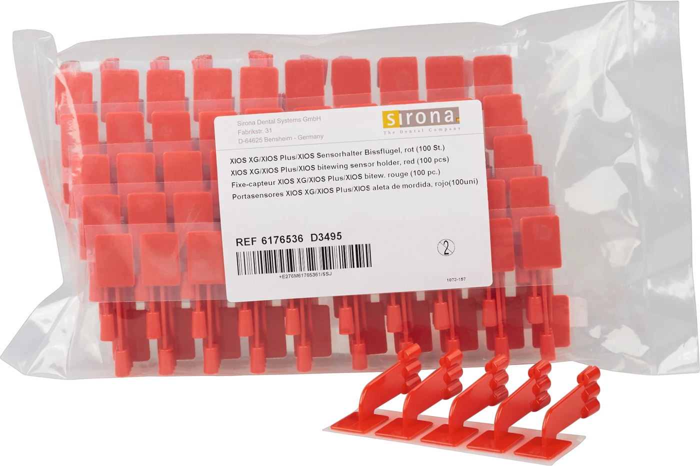 XIOS Sensorhalter Packung 100 Stück rot