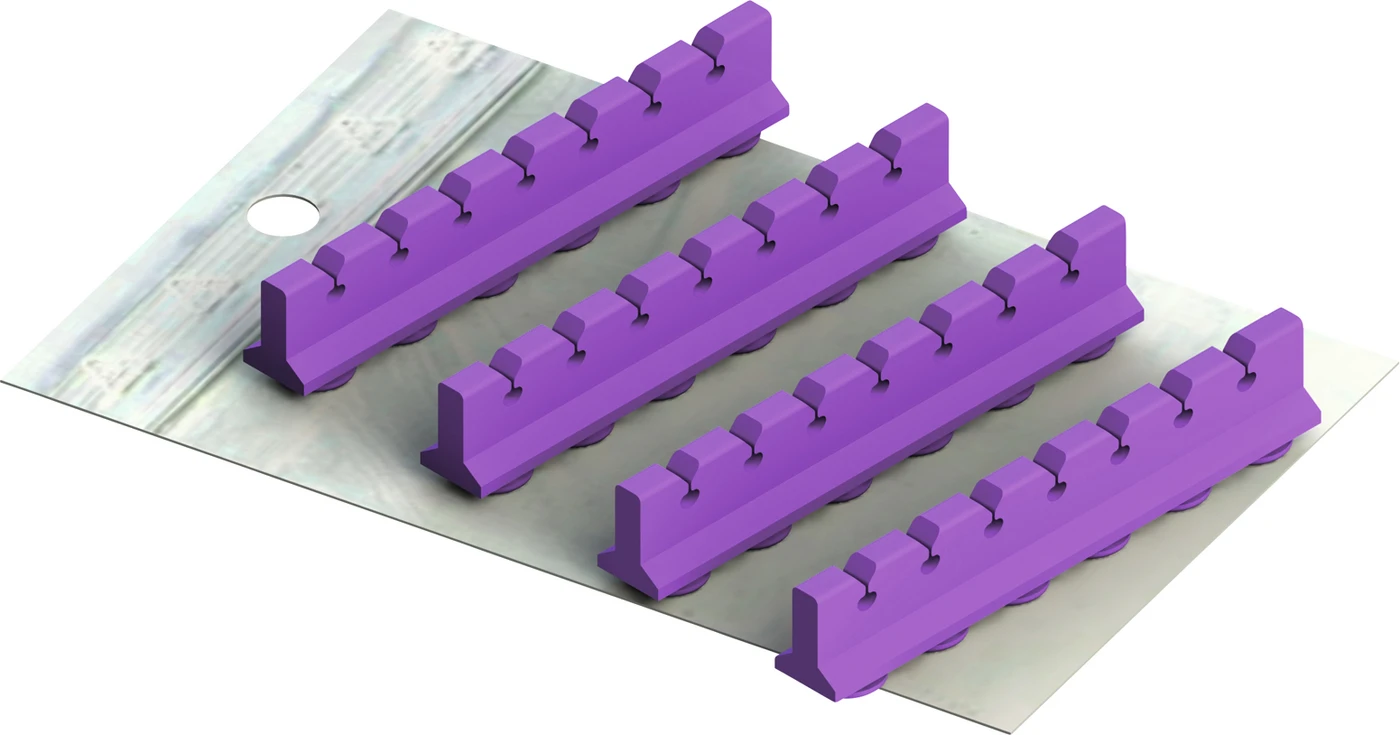 Galaxy Silicone Refill Set Silikoneinsätze für Kassette 18 x 10, lila