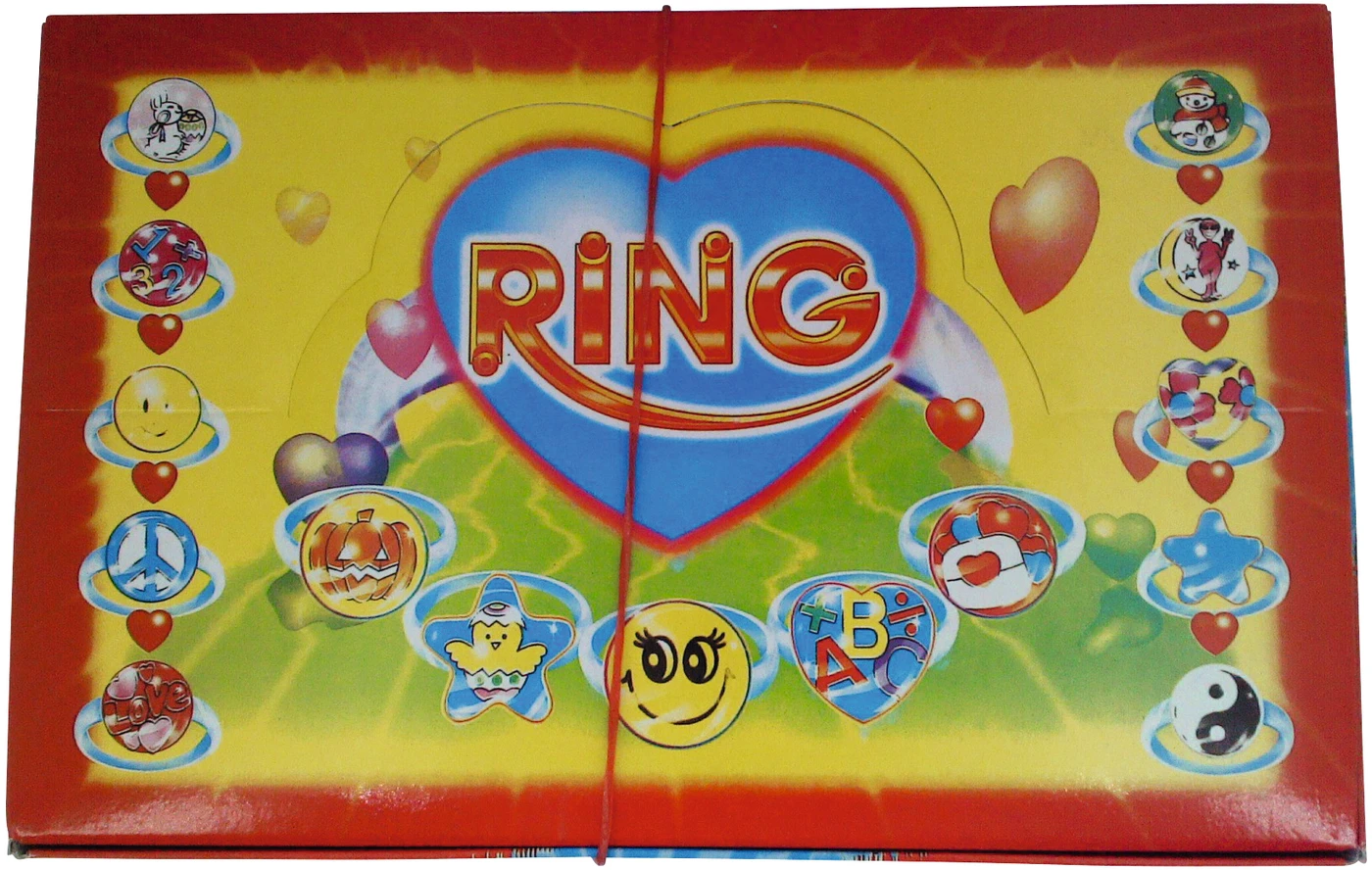 Ringe mit Herz und Blume Packung 72 Stück