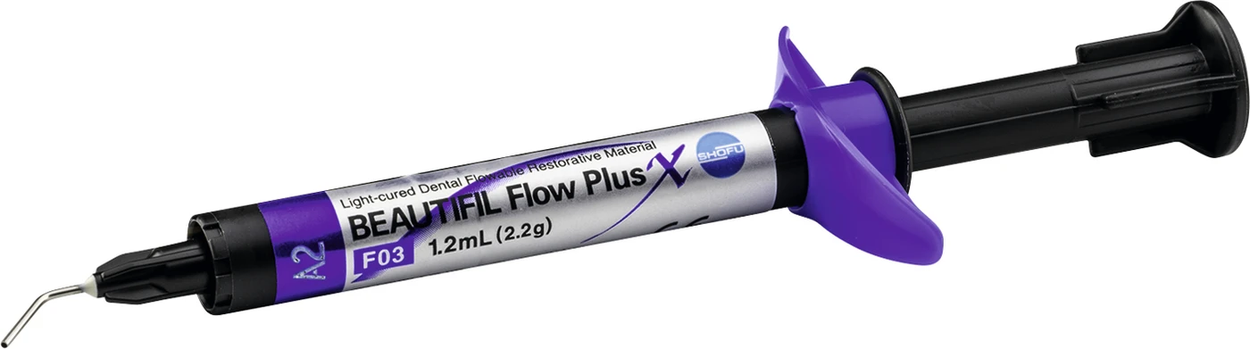 BEAUTIFIL Flow Plus X Spritze 2,2 g A3O, F03 inklusive 5 Spritzenaufsätze