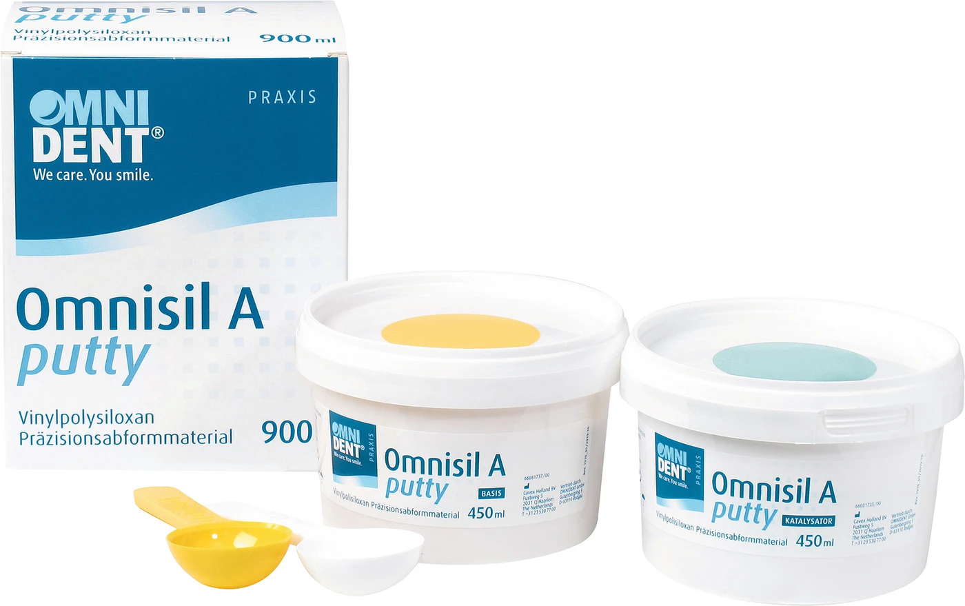 Omnisil A Putty Packung 2 x 450 ml Knetmaterial (gelb, grau)