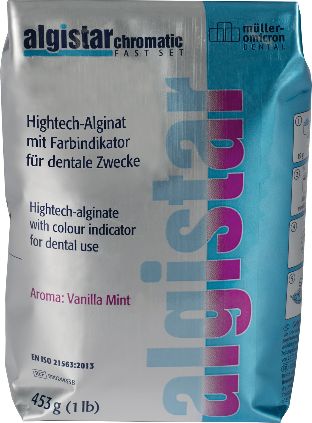 algistar chromatic Beutel 453 g fast, Vanille-Minze, hellblau
