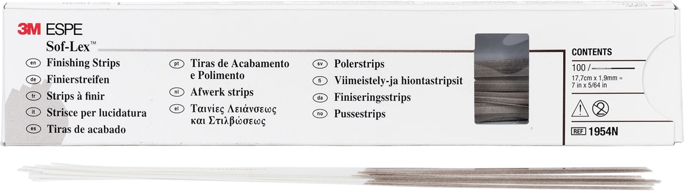Sof-Lex™ Finier- und Polierstreifen Packung 100 Streifen schmal, grob/mittel