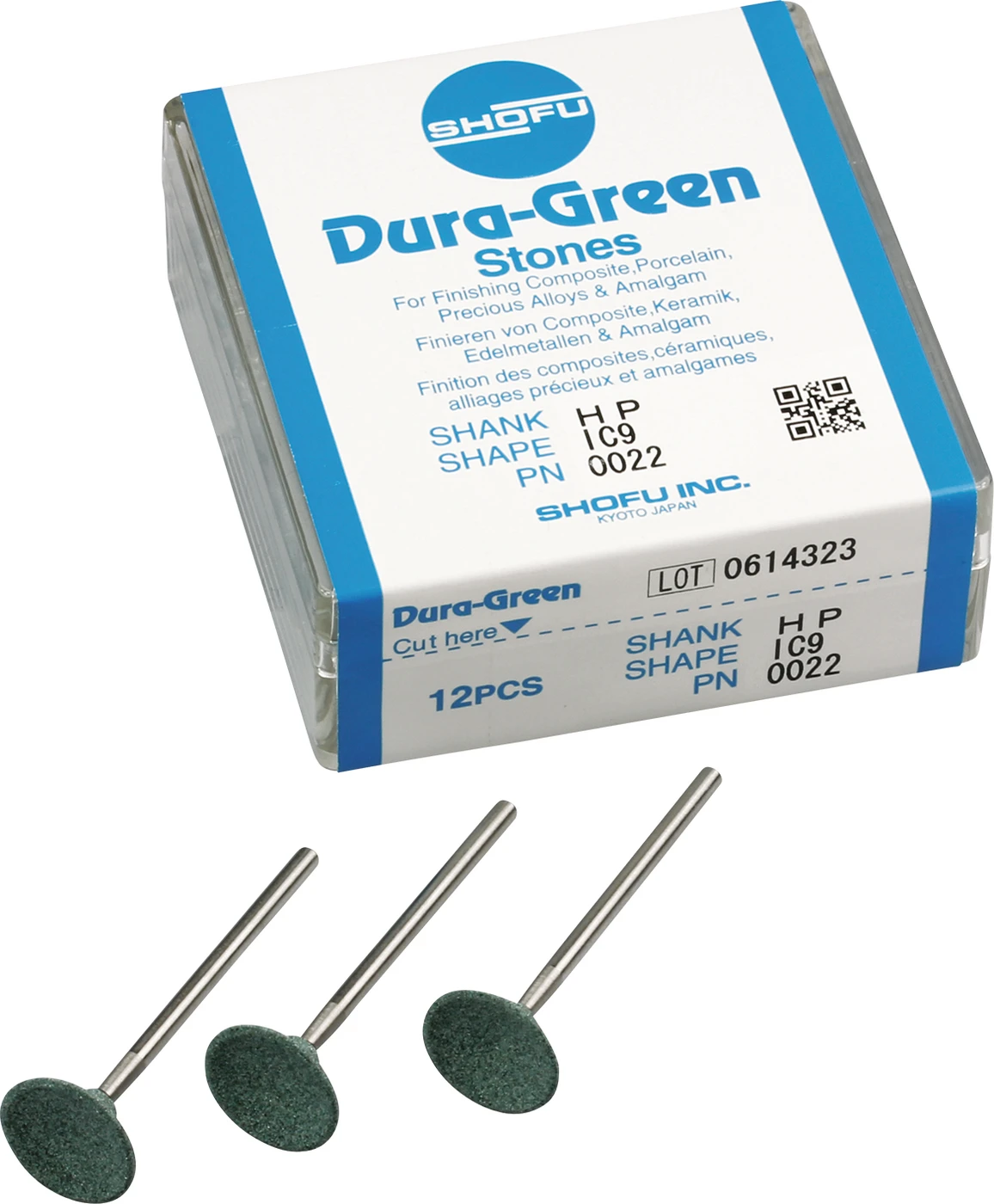 Dura-Green-Steine Packung 12 Stück IC9, HP, ISO 135