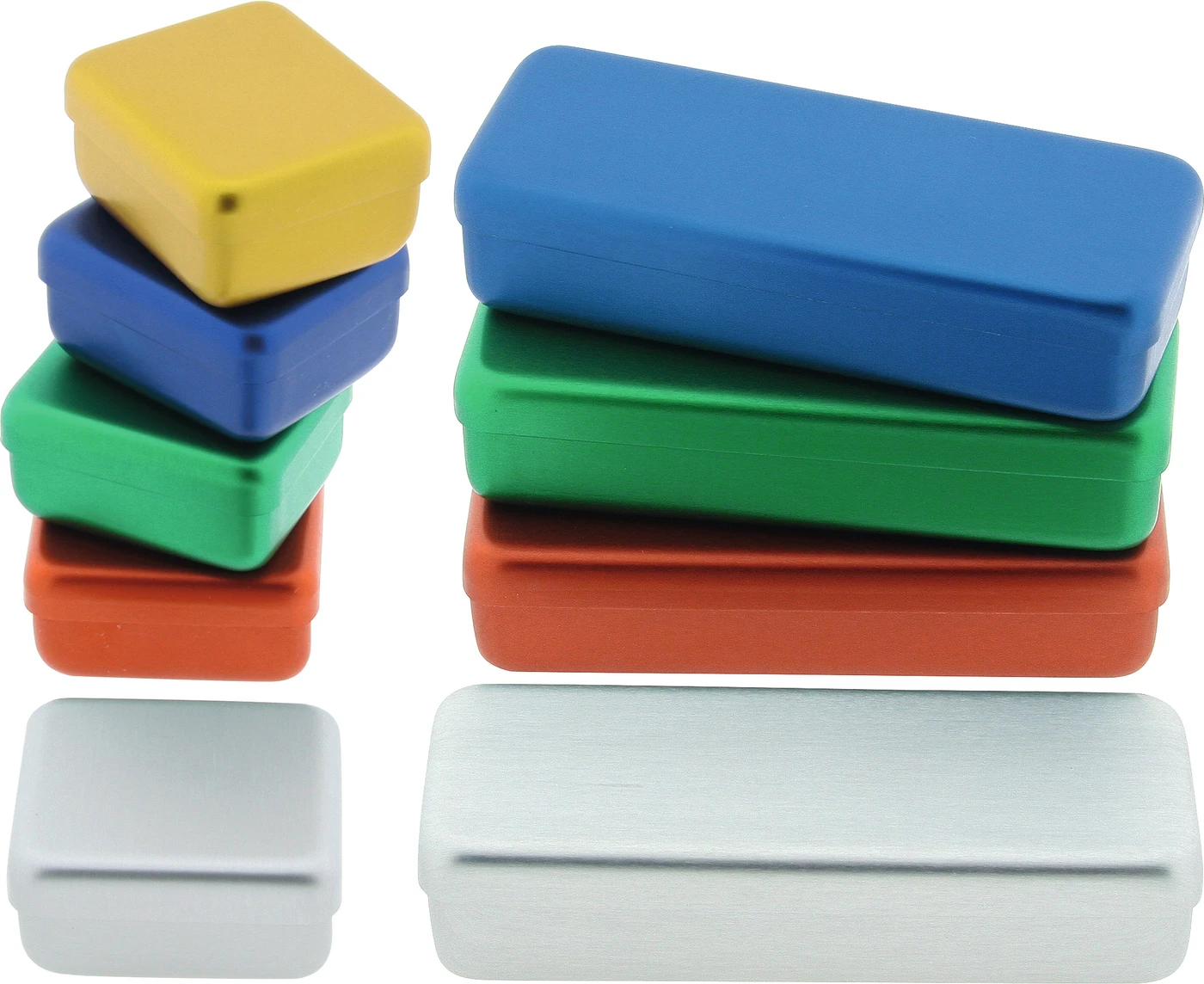 ALUMINIUM BOX leer Stück blau, 10 x 3 x 2 cm
