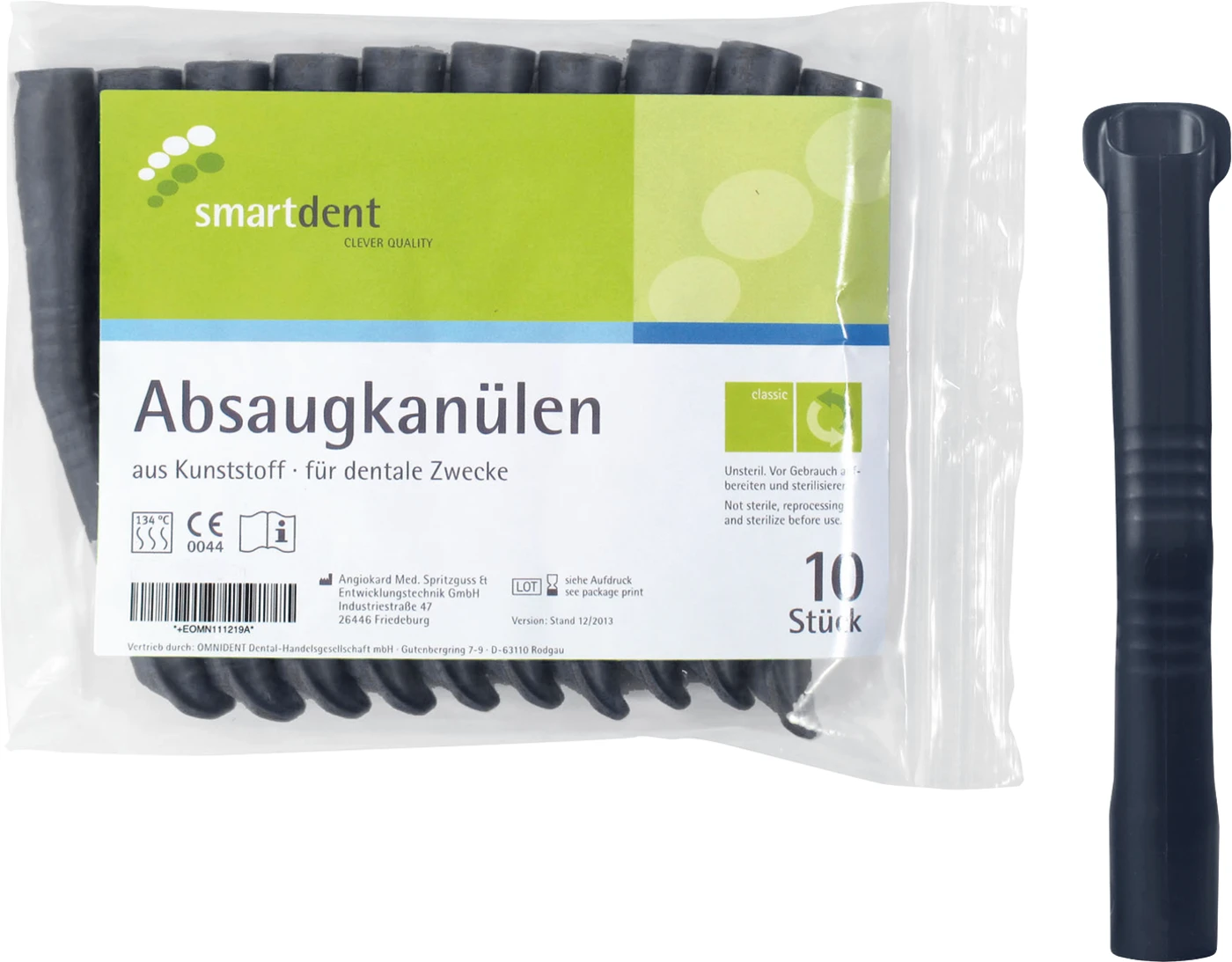 smart Absaugkanülen Packung 10 Stück schwarz