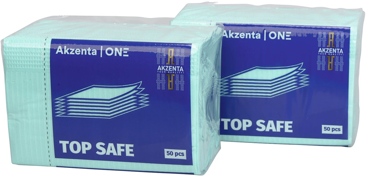 TOP SAFE Patientenservietten Karton 500 Stück mint, 33 x 45 cm, 2-lagig