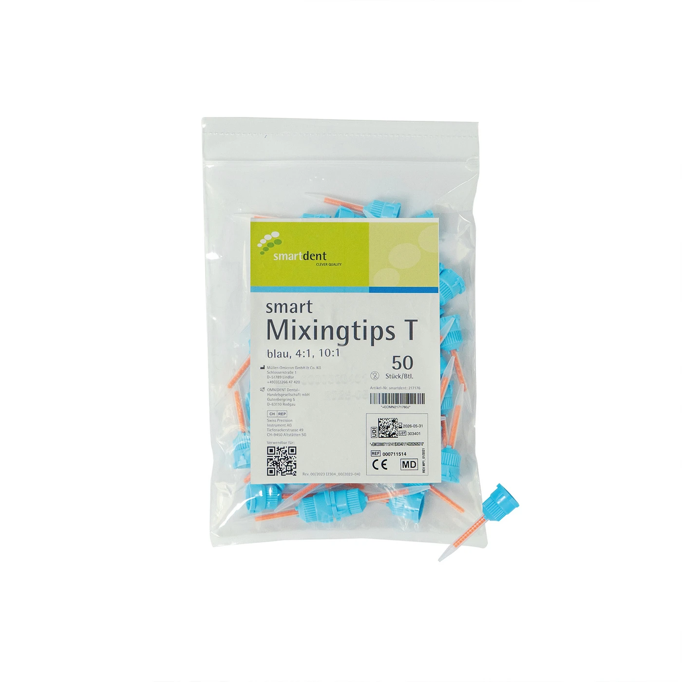smart Mixingtips T Beutel 50 Stück blau 4:1 / 10:1 smart Mixingtips T Beutel 50 Stück blau 4:1 / 10:1