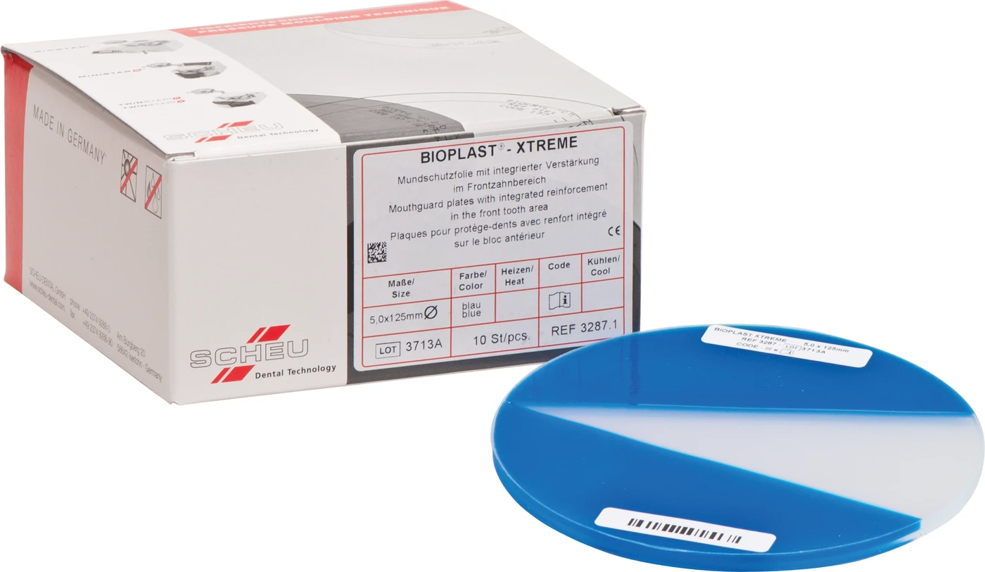 BIOPLAST® XTREME Packung 10 Stück blau, Ø 125 mm, Stärke 5 mm