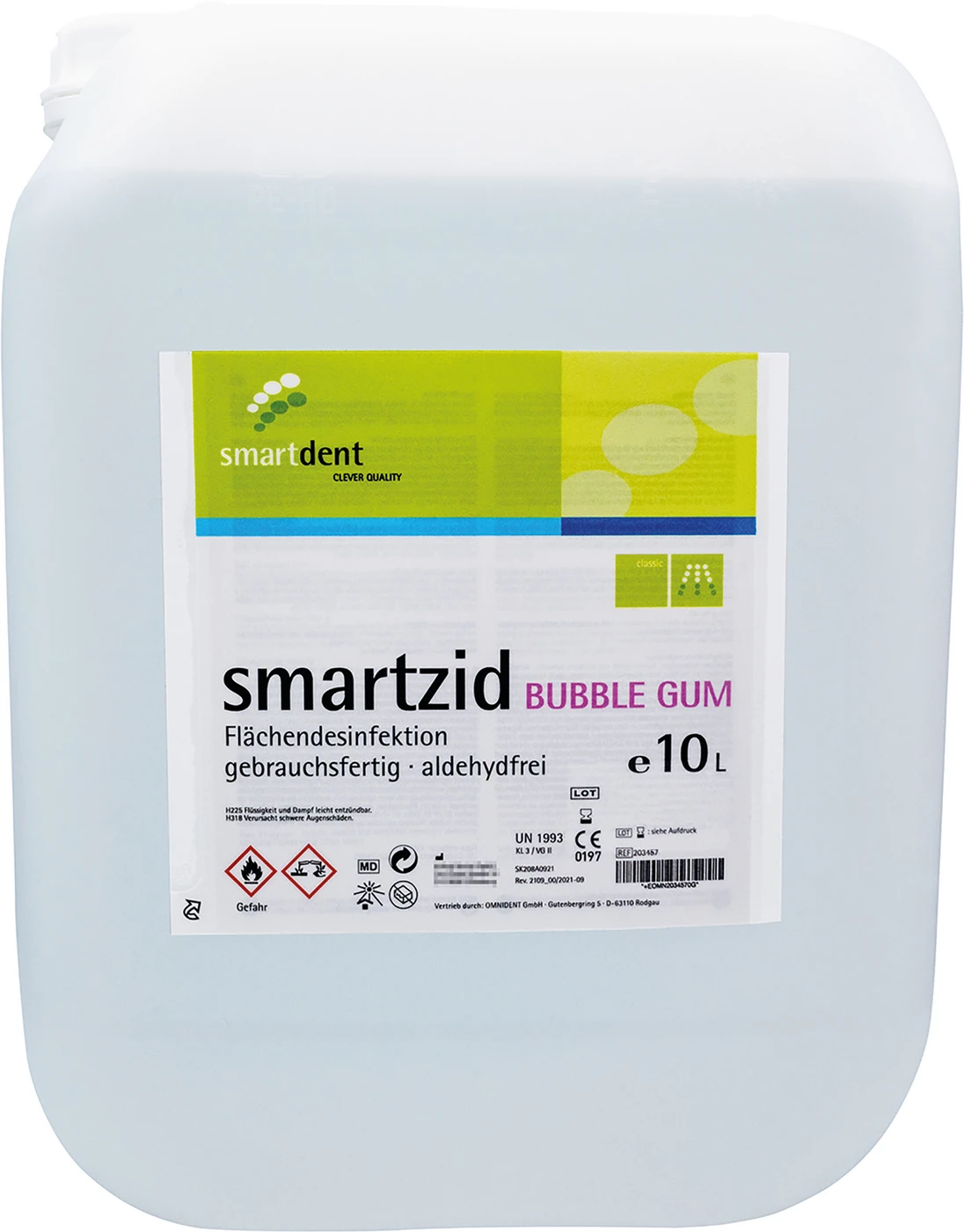 smartzid Flächendesinfektion Kanister 10 Liter Bubble Gum