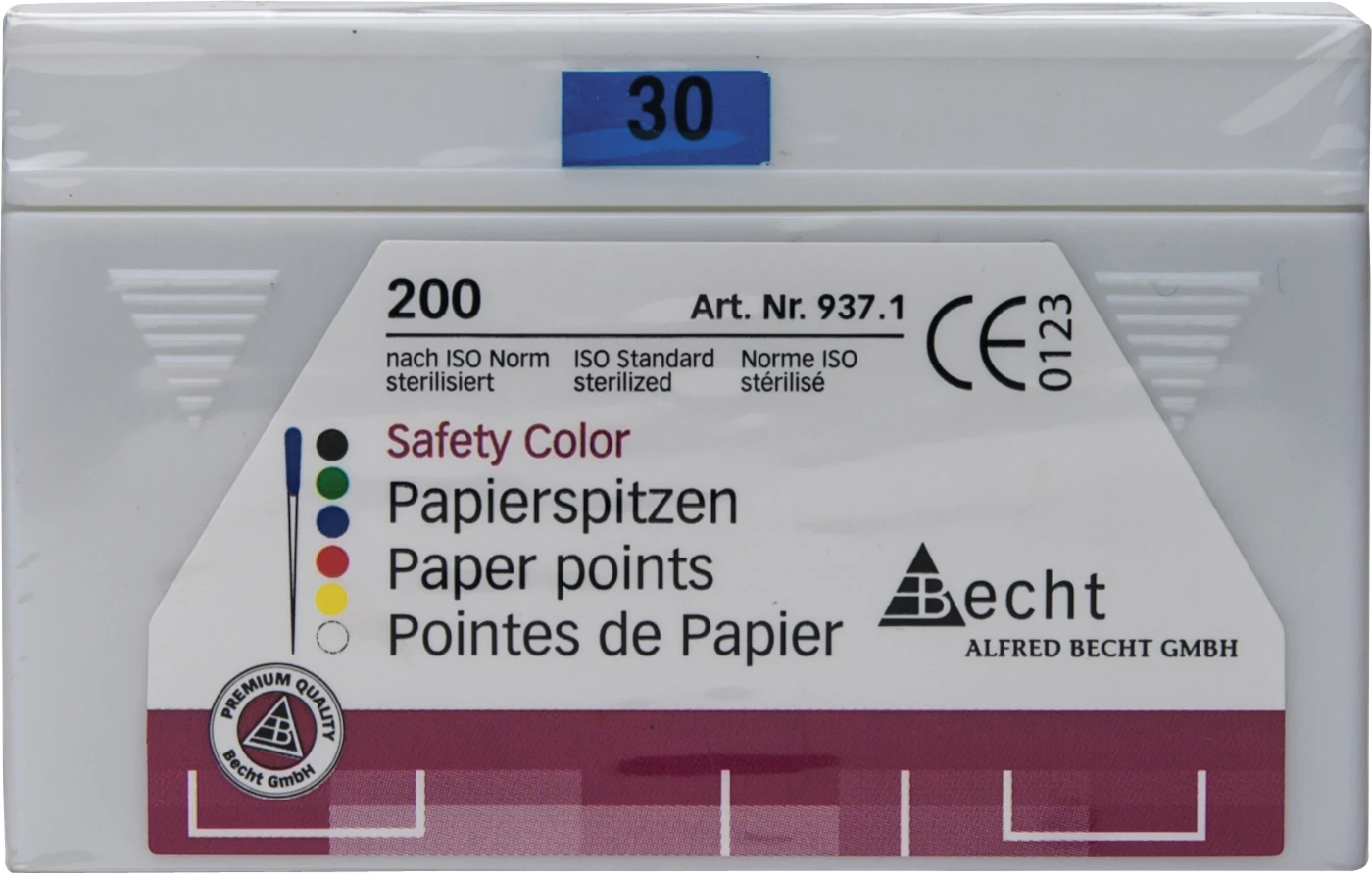 Papierspitzen Safety Color Packung 200 Stück ISO 030