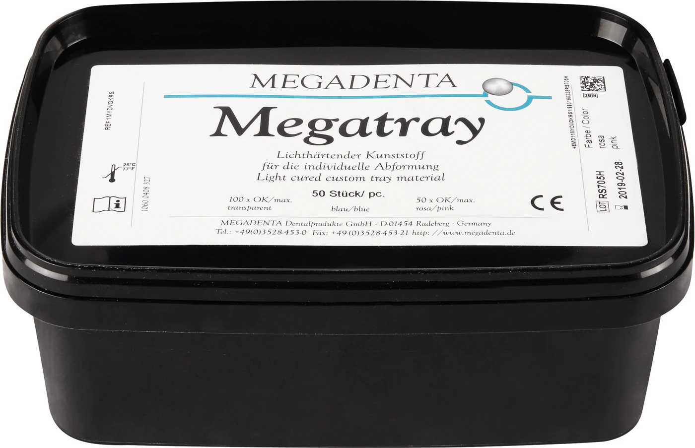 MEGATRAY Löffelplatten Packung 50 Stück OK, rosa