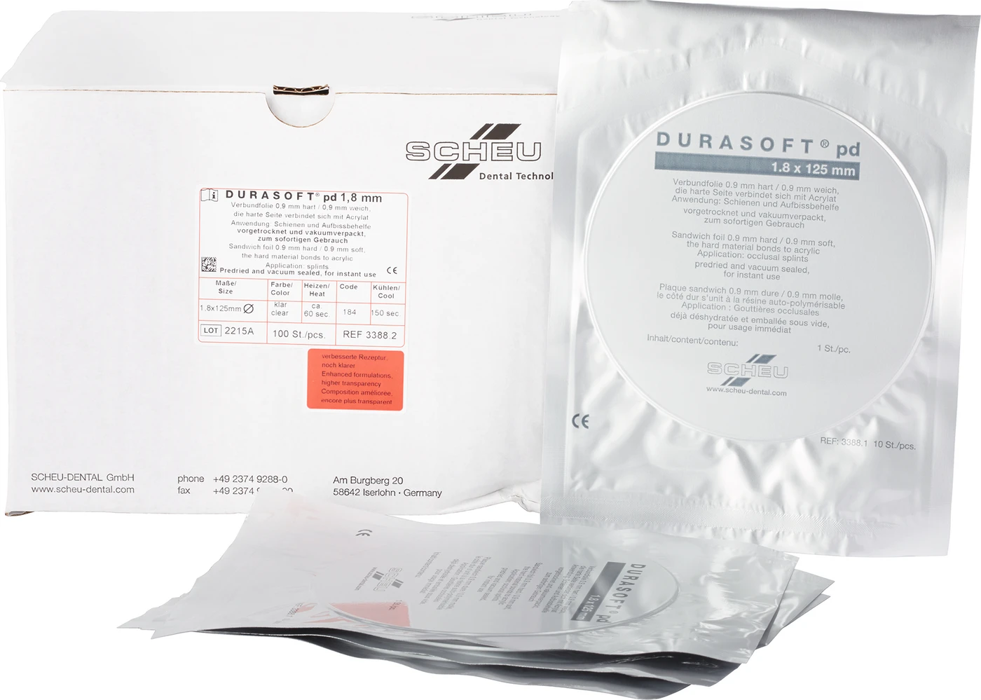 DURASOFT® pd Packung 100 Stück Ø 125 mm, Stärke 1,8 mm