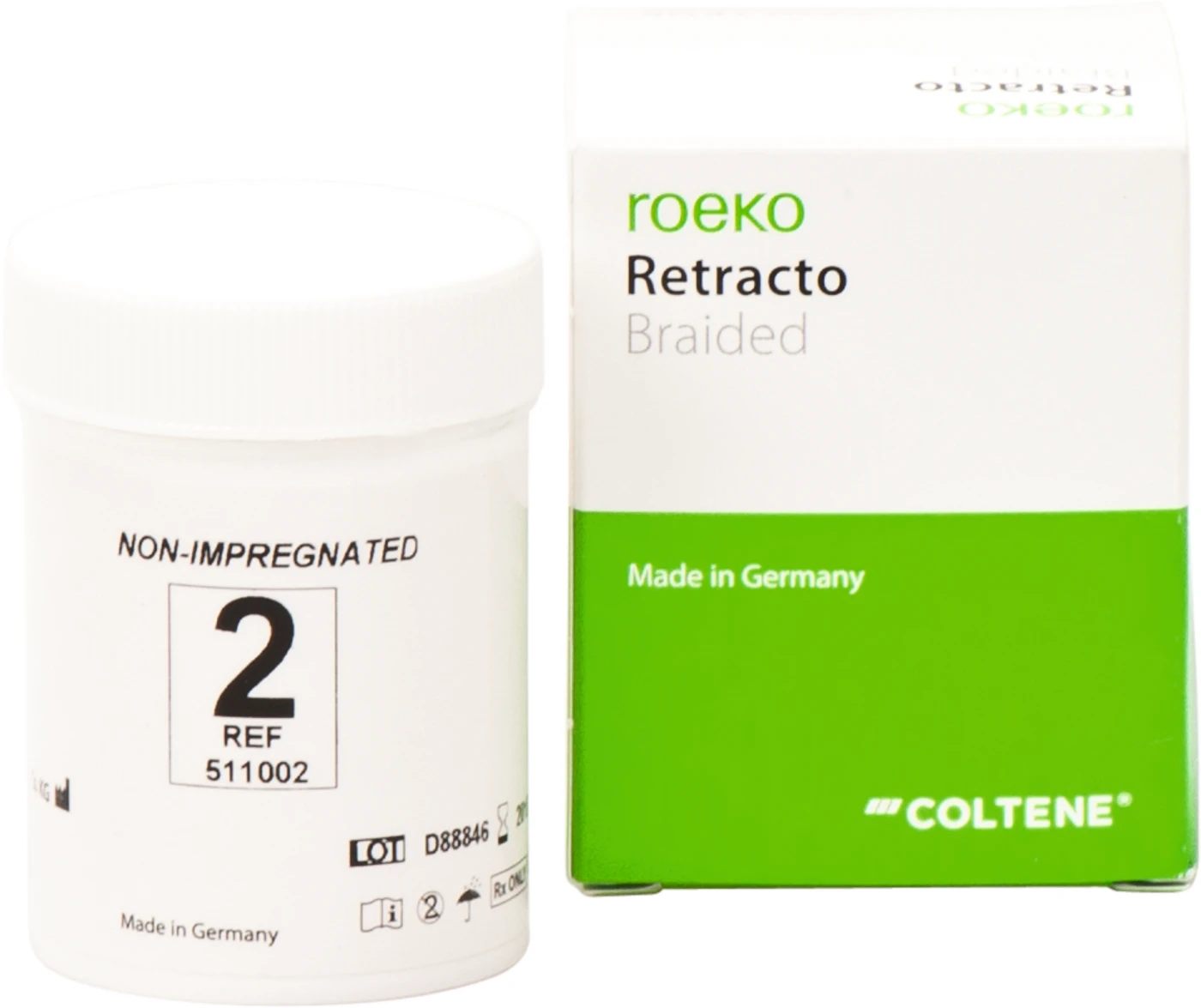 roeko Retracto, geflochten Packung 225 cm Retraktionsfaden nicht imprägniert mittel