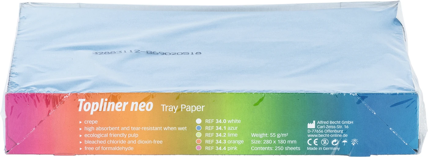 Topliner neo Packung 250 Stück 28 x 18 cm, azur