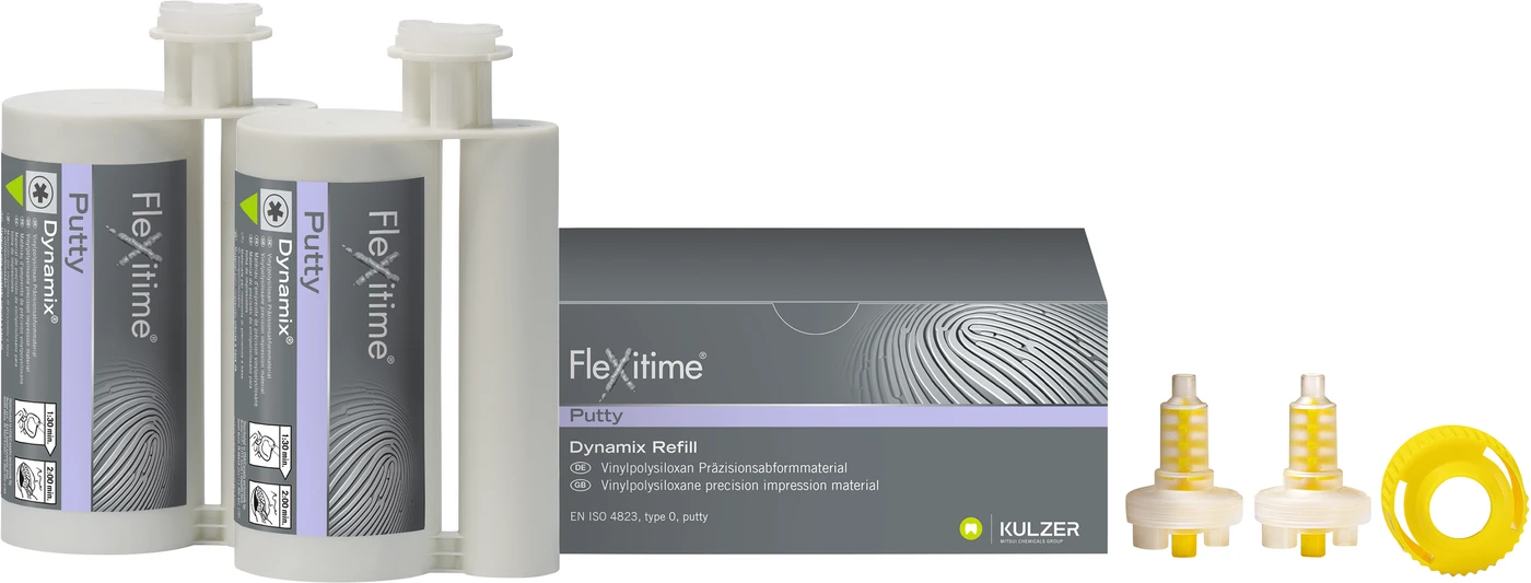 Flexitime® Dynamix Packung 2 x 380 ml Doppelkartusche Putty, Zubehör