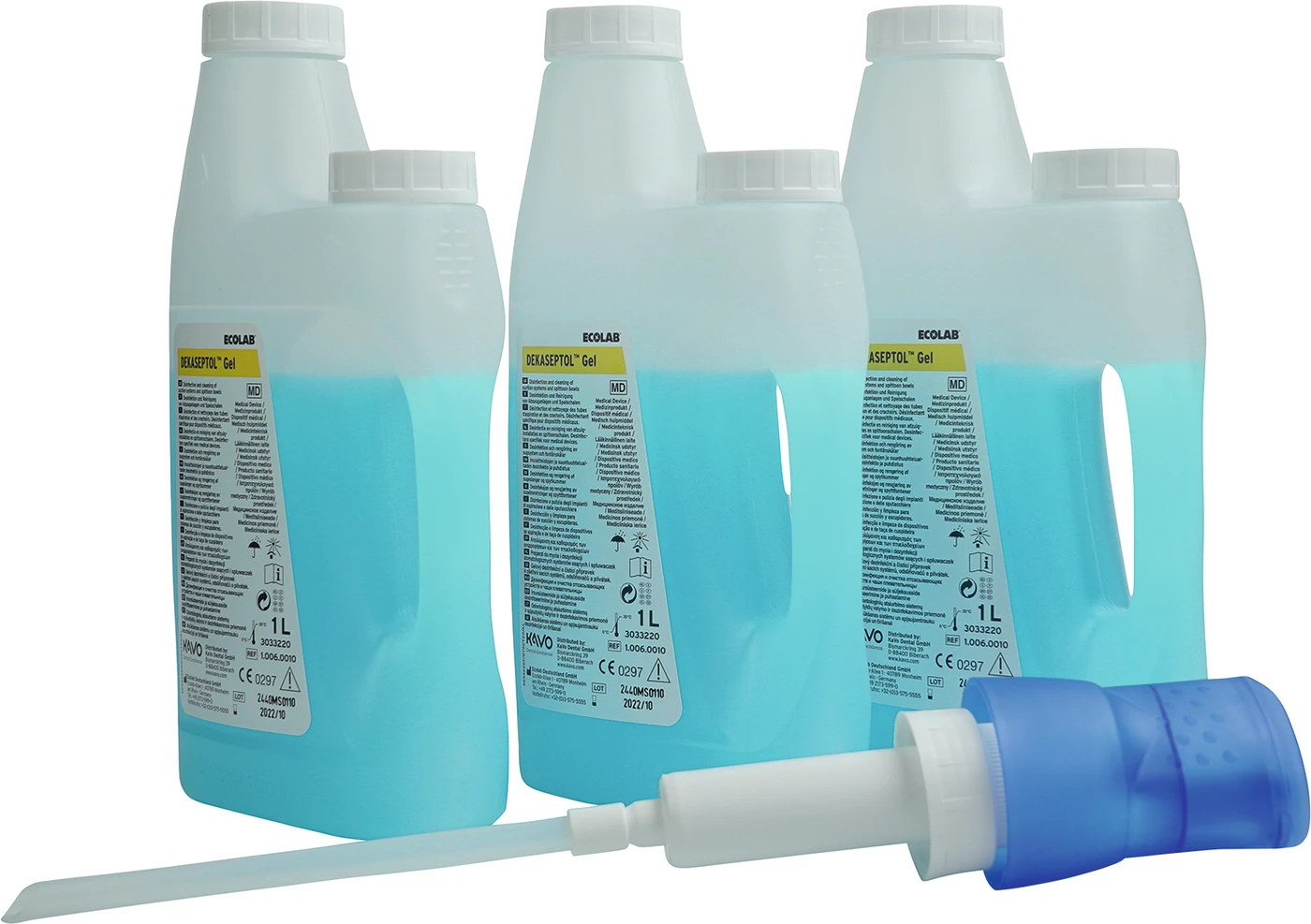 DEKASEPTOL® Gel Karton 3 x 1 Liter, 1 Dosierpumpe