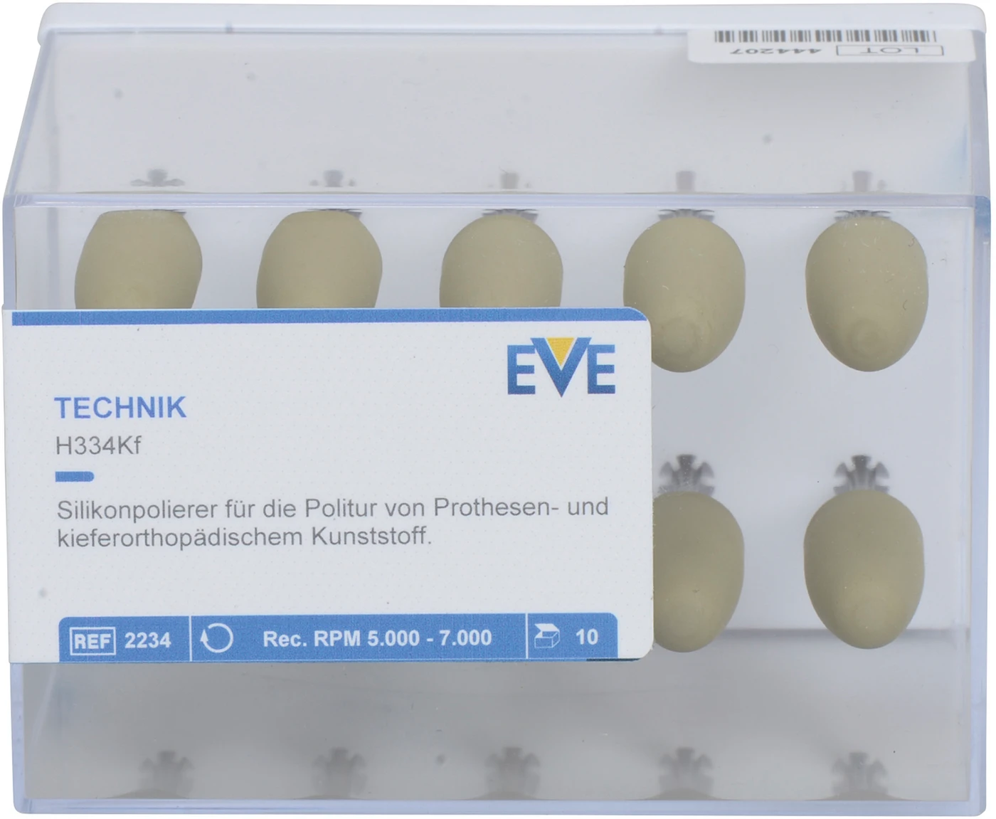 EVE TECHNIK Packung 10 Stück beige fein, HP, Figur Granate, 10 x 24 mm
