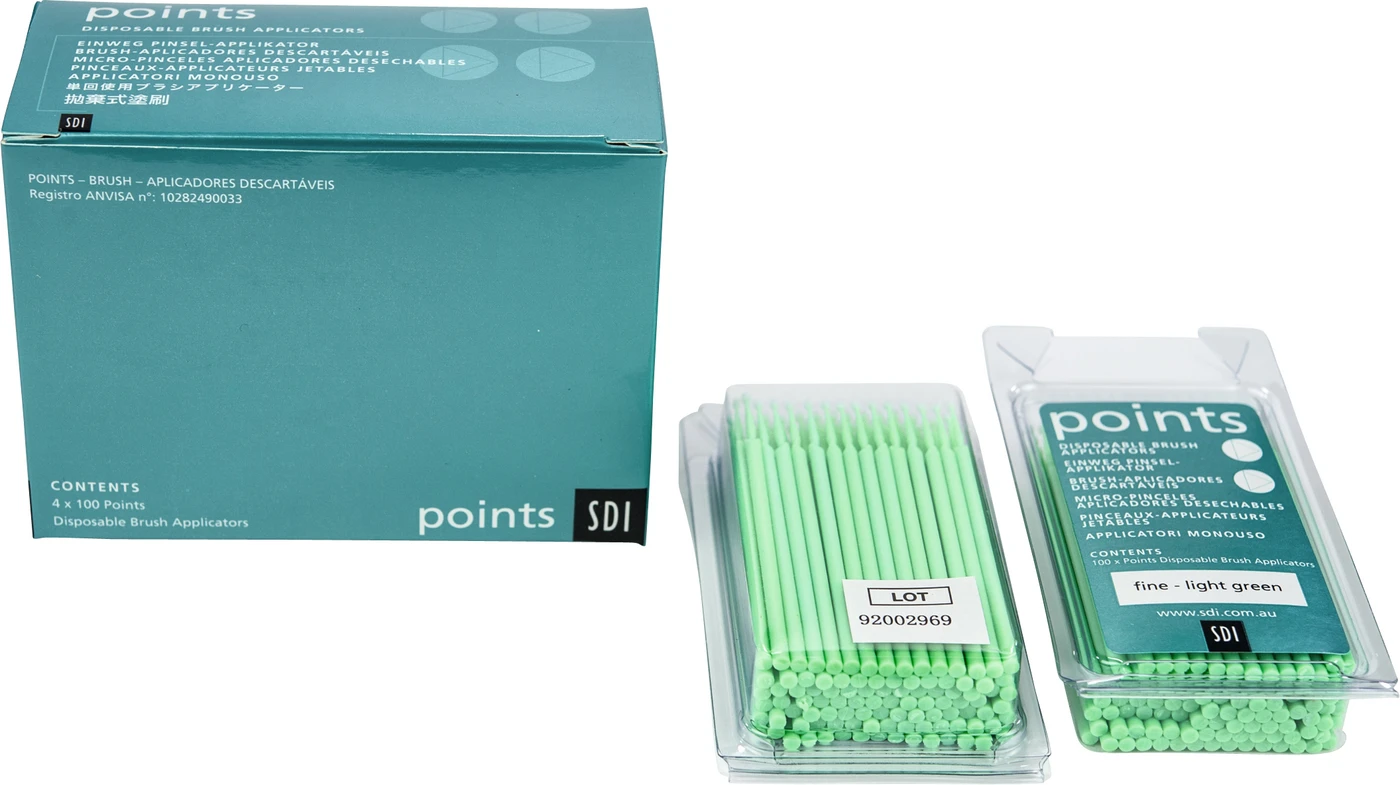 points Pinselapplikatoren Packung 400 Pinsel hellgrün