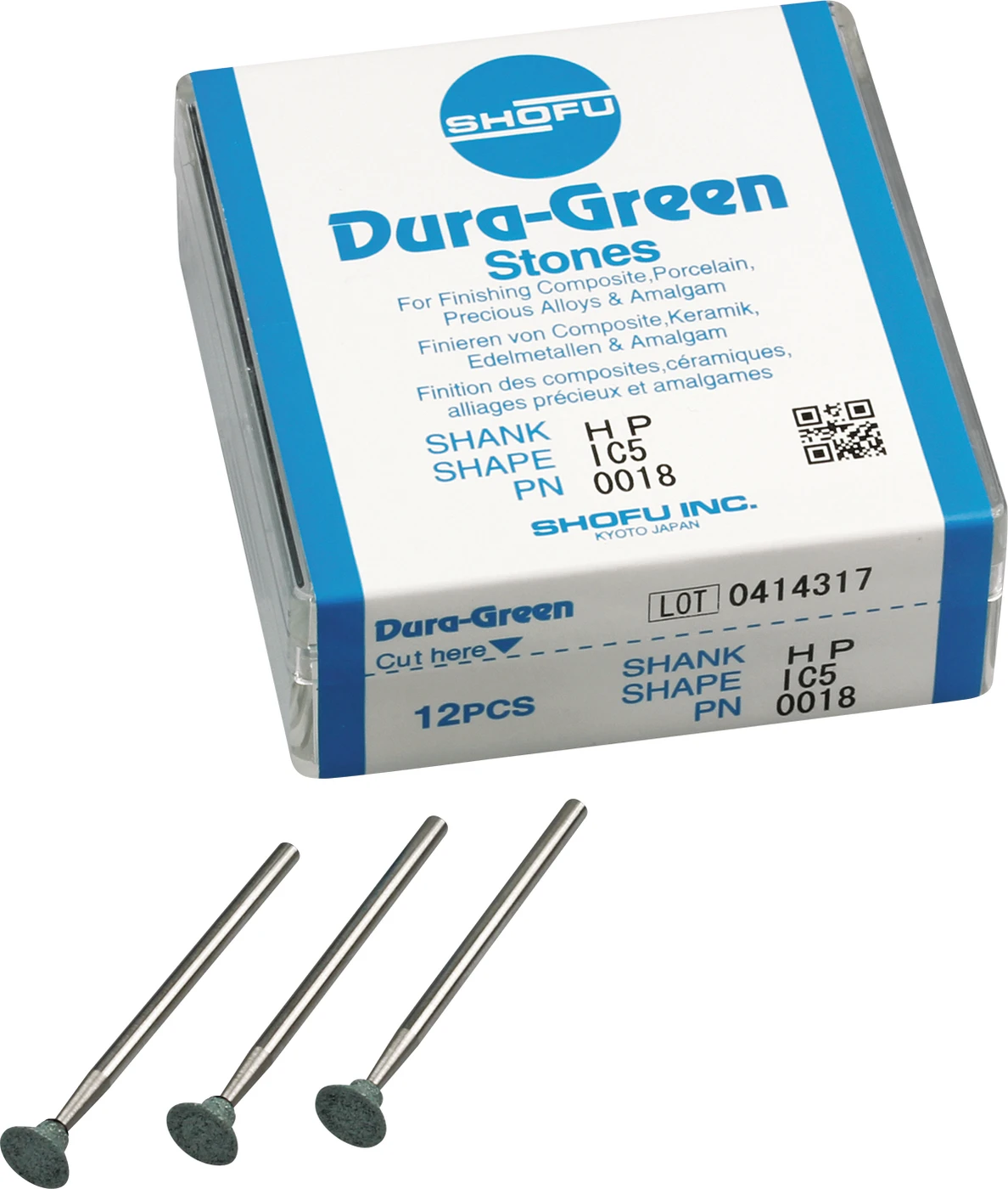 Dura-Green-Steine Packung 12 Stück IC5, HP, ISO 070