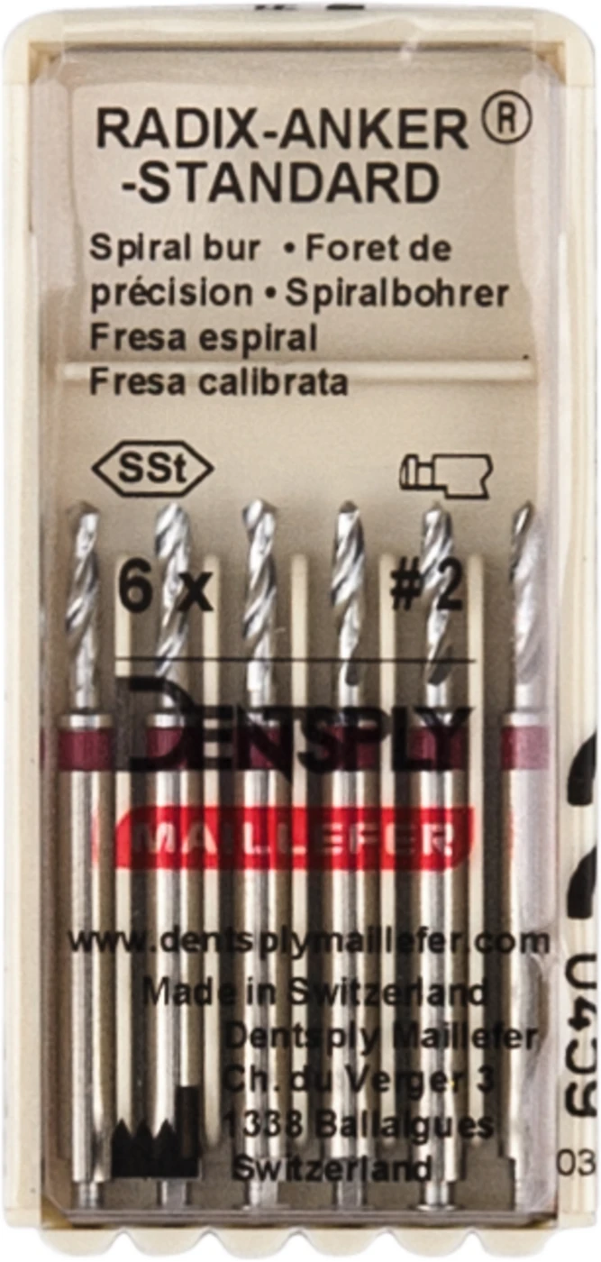 RADIX-ANKER-STANDARD Packung 6 Spiralbohrer 2