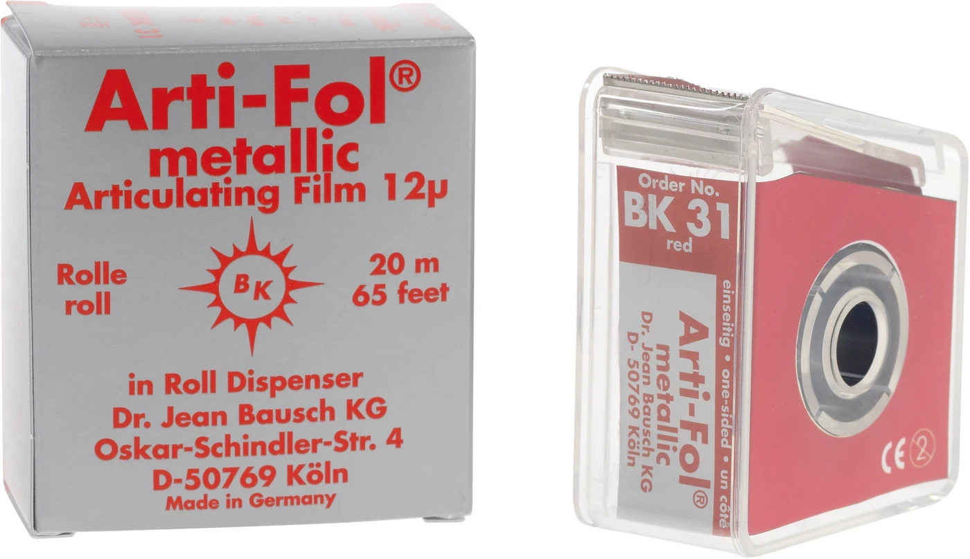 Arti-Fol® metallic 12 µ Spender 20 m   rot, 22 mm, einseitig, BK 31