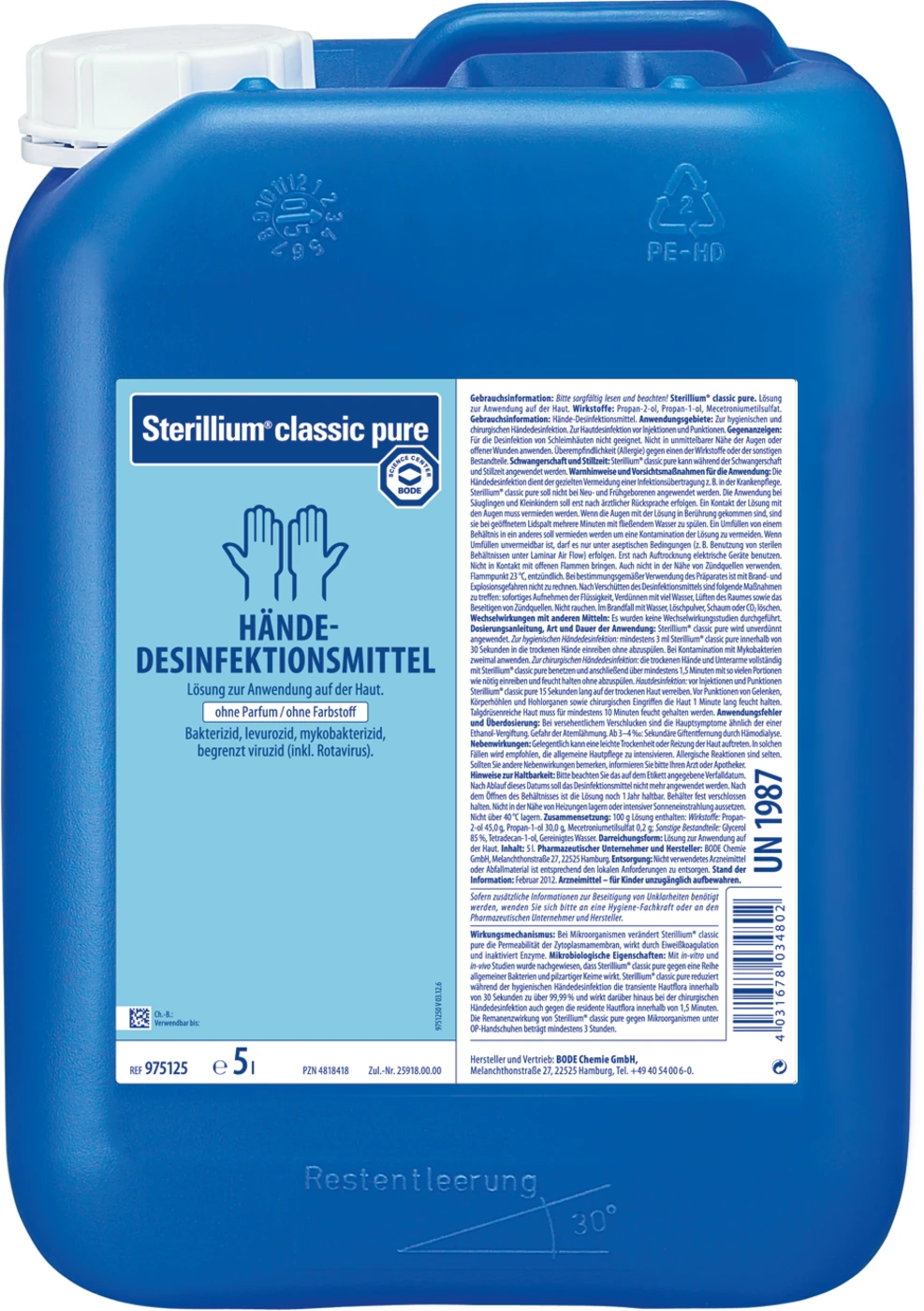 Sterillium® classic pure Kanister 5 Liter