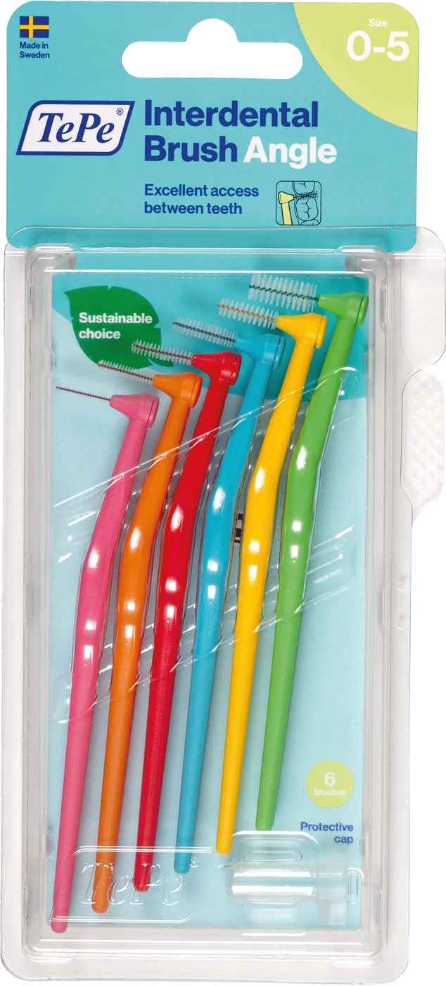 TePe® Interdentalbürsten Angle™ Packung 6 Stück sortiert