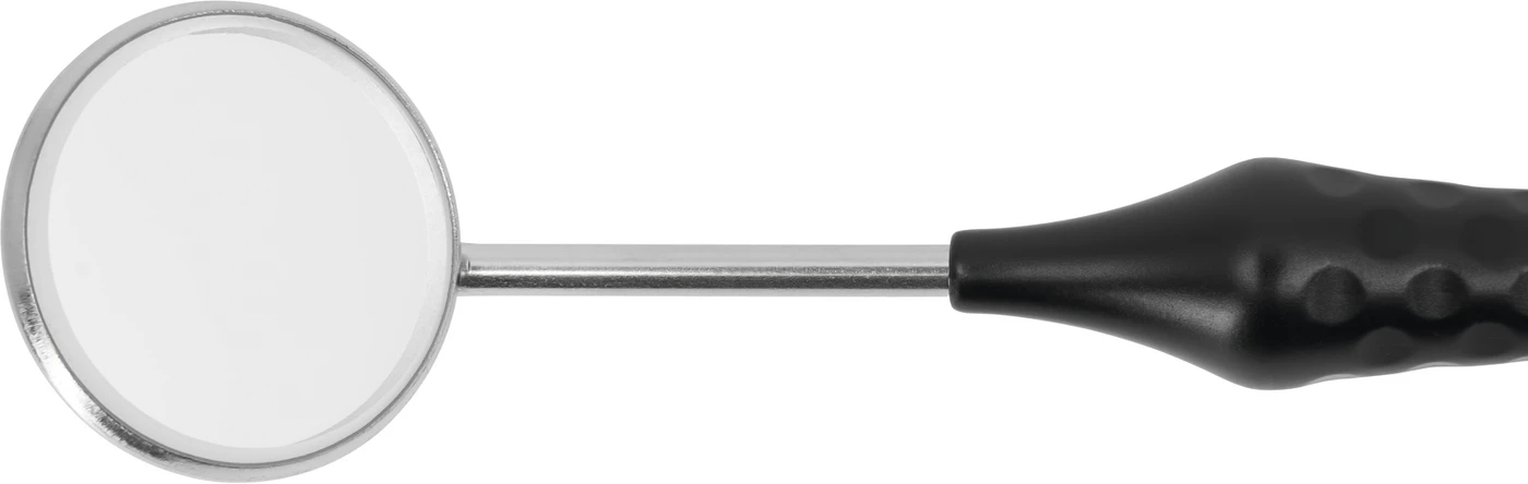 Economy Mundspiegel Packung 12 Stück Ø 22 mm, Größe 4, plan, SS-Stiel