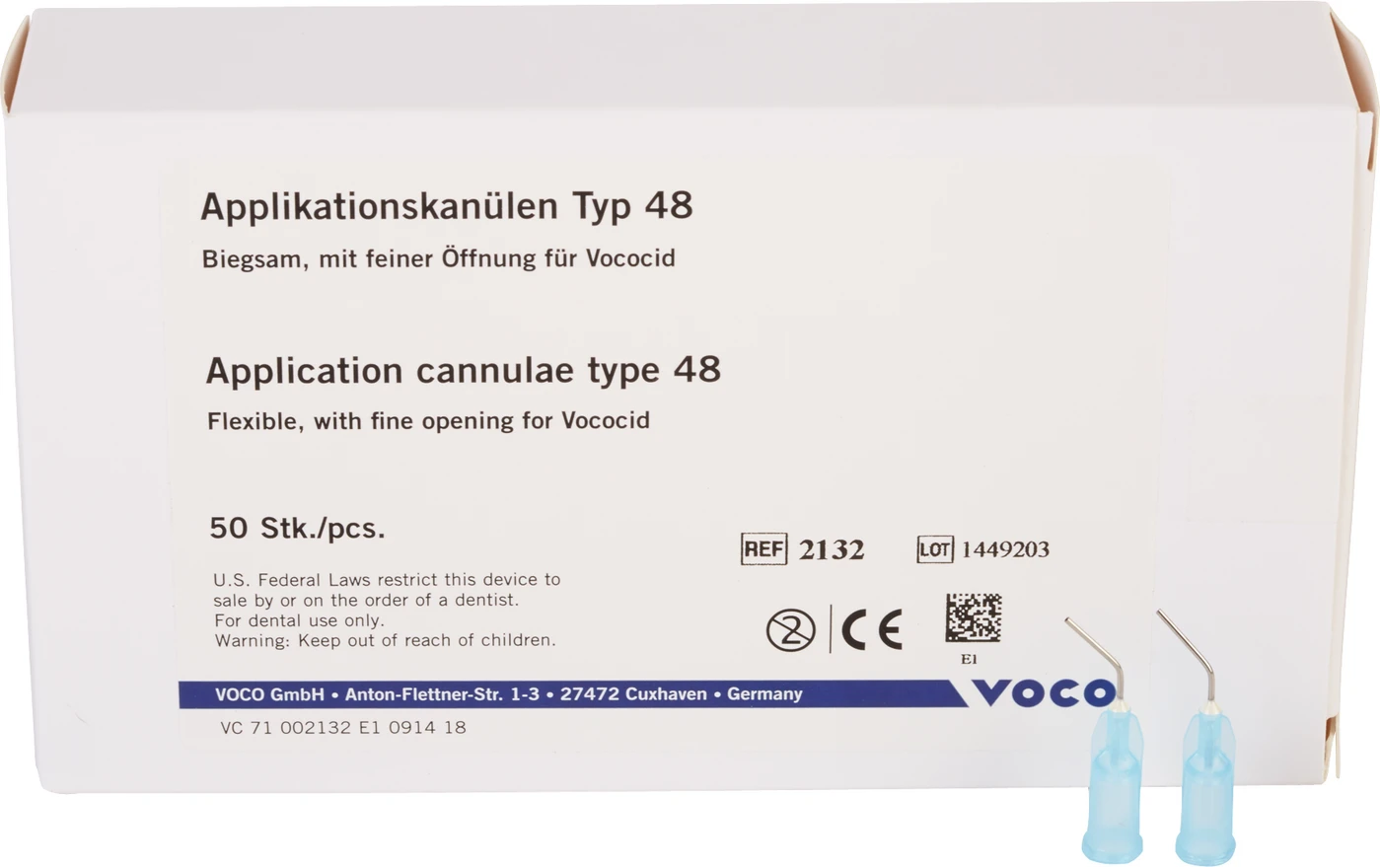 Applikationskanülen Typ 48 Packung 50 Kanülen