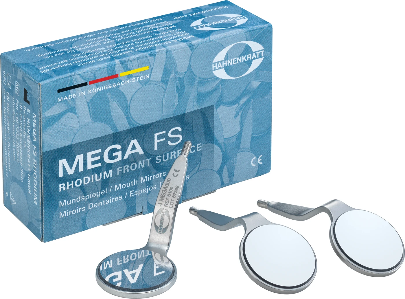 MEGAduo Mundspiegel Packung 12 Stück MEGA FS Rhodium Nr. 4 plan Ø 22 mm MEGAduo Mundspiegel Packung 12 Stück MEGA FS Rhodium Nr. 4 plan Ø 22 mm