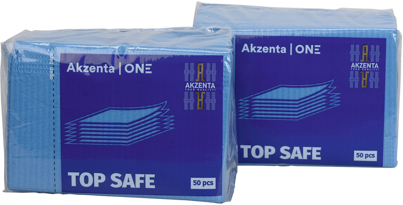 TOP SAFE Patientenservietten Karton 10 x 50 Stück dunkelblau, 33 x 45 cm, 2-lagig