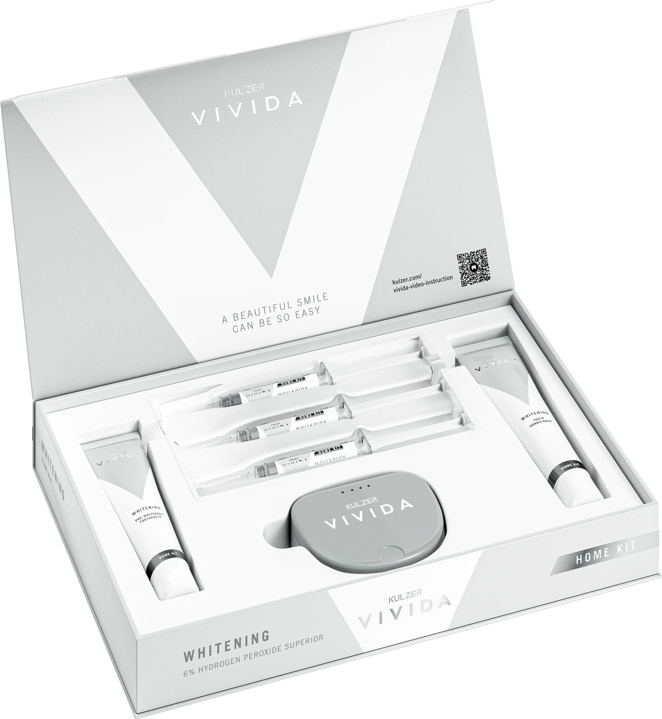 Kulzer Vivida Home 6% HPS Kit 3 x 3 ml Spritze Gel 6 %, Zubehör Kulzer Vivida Home 6% HPS Kit 3 x 3 ml Spritze Gel 6 %, Zubehör
