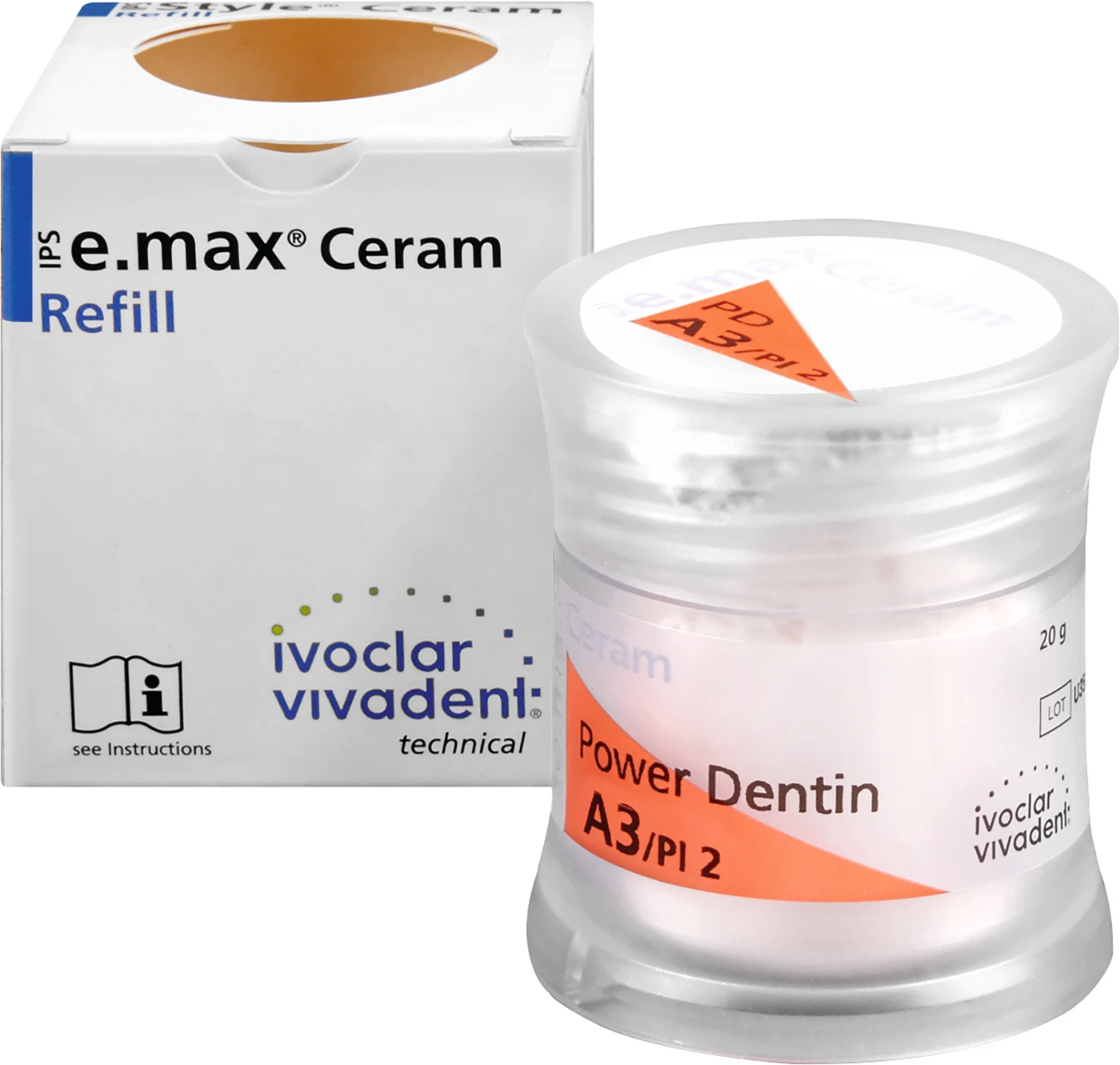 IPS e.max® Ceram Power Dose 20 g Pulver dentin A3