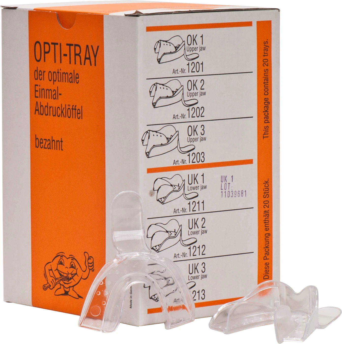 OPTI-TRAY Packung 20 Stück UK, Gr. 1