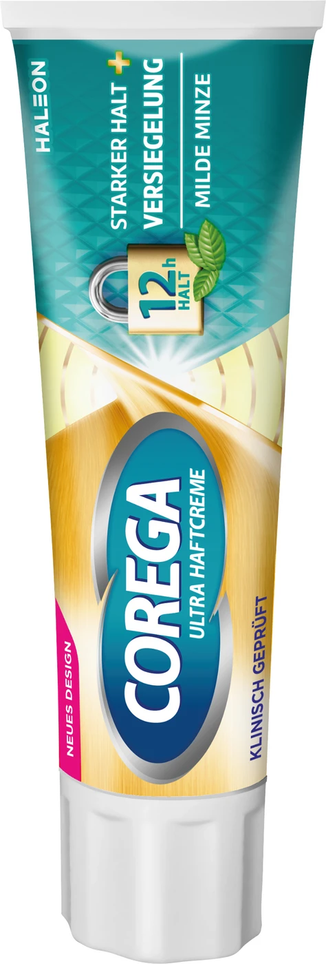 Corega Ultra Haftcreme Tube 40 g Starker Halt + Versiegelung, milder Minzgeschmack Corega Ultra Haftcreme Tube 40 g Starker Halt + Versiegelung, milder Minzgeschmack