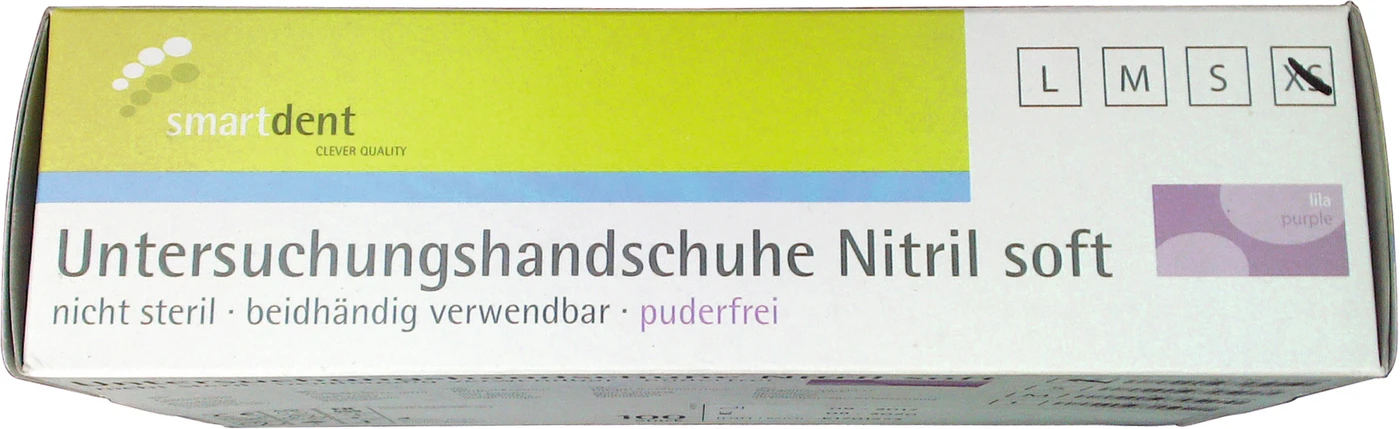 smart Nitrilhandschuhe Soft PF Packung 100 Stück puderfrei, lila, XS smart Nitrilhandschuhe Soft PF Packung 100 Stück puderfrei, lila, XS