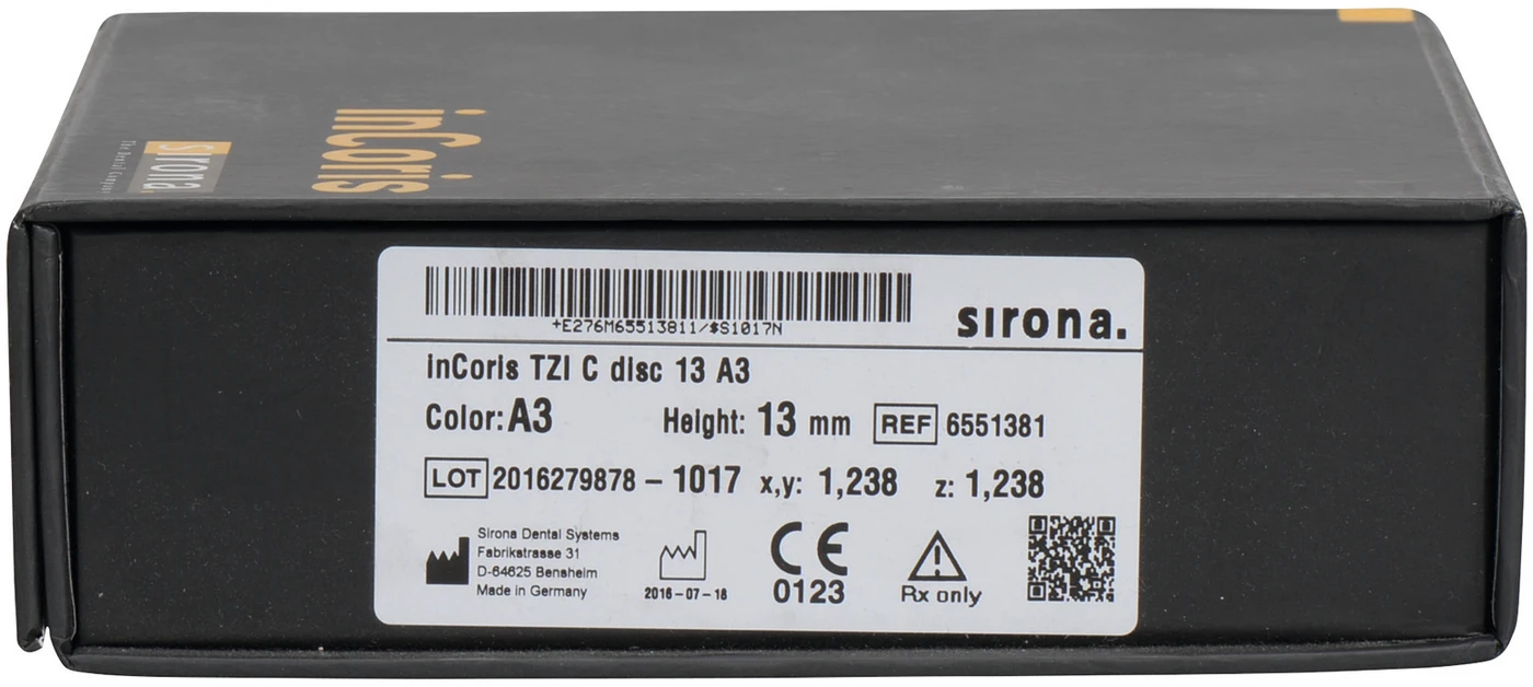 inCoris TZI C disc Stück H 13 mm A3