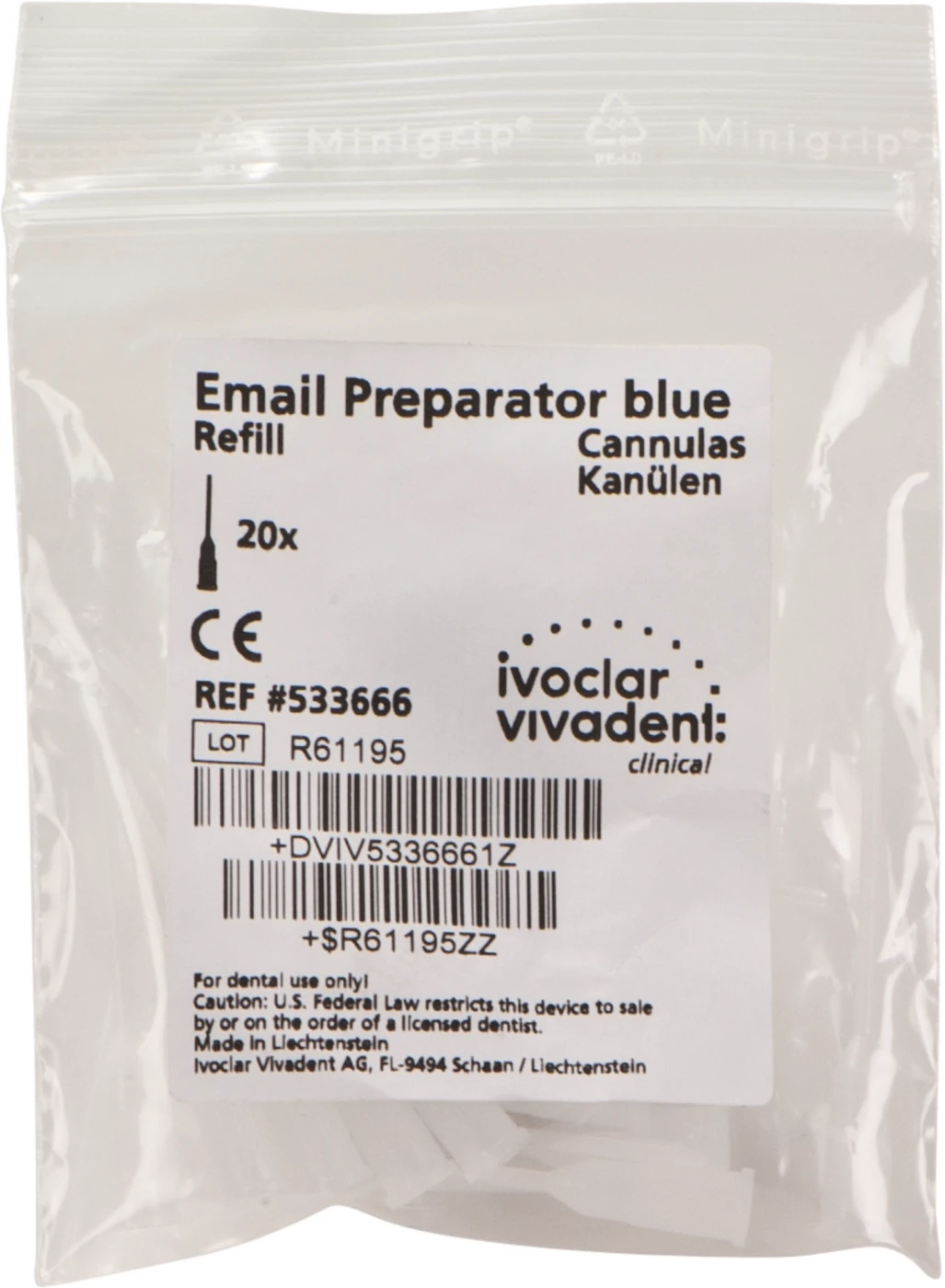 Email Preparator Kanülen Packung 20 Stück