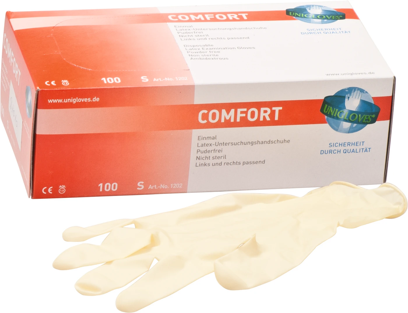 COMFORT® Packung 100 Stück puderfrei, weiß, S COMFORT® Packung 100 Stück puderfrei, weiß, S