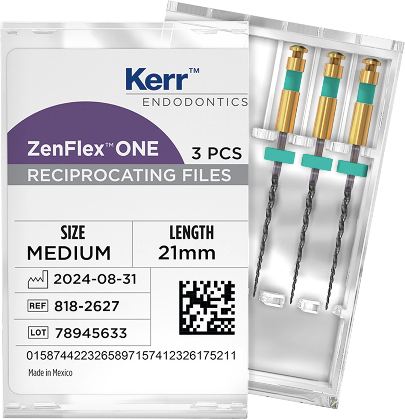 ZenFlex™ ONE Packung 3 Stück 21 mm, Taper.06 ISO 035