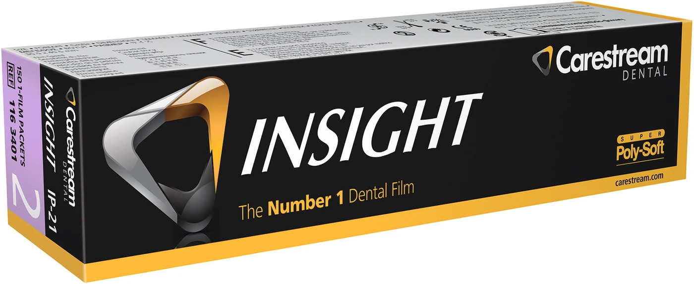 INSIGHT Periapical Film SUPER Poly-Soft Packung 150 Einzelfilme 3,1 x 4,1 cm, IP-21